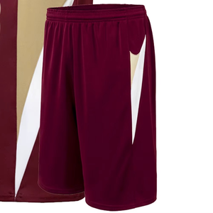 Conjunto de Uniforme de Baloncesto Personalizado, Color Granate, Dorado y Blanco, Cuello en V, Sin Mangas, Jersey y Pantalones Cortos Transpirables para Equipo, Unisex para Adultos - Product Image 6