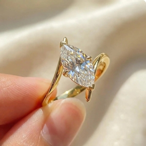 <b>925</b> Sterling <b>Silver</b> Luxury Marquise Cut VVS Moissanite Wedding Engagement <b>Ring</b> for Women Anniversary Gift & Party Jewelry - Product Image 5