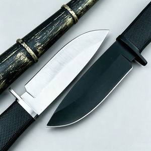 มีดแค้มปิ้งดามัสกัสเหล็กกล้าด้ามไม้ ใบมีดแบบ Fixed Blade เกรดอุตสาหกรรม ใบมีดคู่ เปลี่ยนใบมีดได้รวดเร็ว มีดสำหรับกิจกรรมกลางแจ้ง - Product Image 3