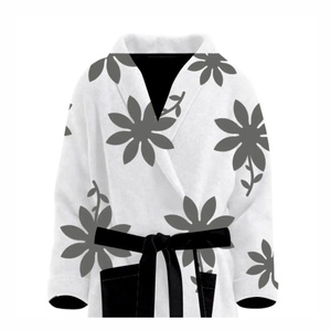Pure Quality Lightweight Men's Boxing-Robes With Custom Logo Polyester Material-Plain Boxing Gown Robes With White-Belt AI-BR-08 - Product Image 3