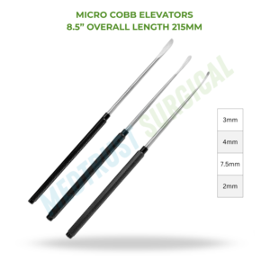 Micro Cobb Elevator 8.5 Inch 215mm Neuro Spine Surgery <b>Instrument</b> Surgical Periosteal Elevation Tool - Product Image 2