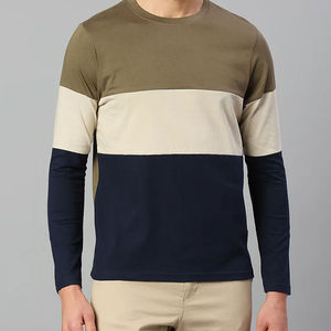 T-shirts de fitness à manches longues pour hommes de haute qualité, style streetwear, en polyester/coton, séchage rapide, décontractés, service OEM, personnalisables, vierges - Product Image 2
