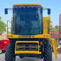 Moissonneuse-batteuse automatique de qualité supérieure à deux rangs pour blé, riz, olives, manioc et ail, avec moteur puissant et garantie de 2 ans