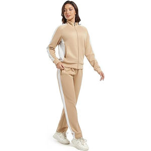 Ensemble de survêtement pour femme avec col montant, en mélange de nylon et élasthanne, style utilitaire, veste multi-poches et pantalon cargo - Product Image 2