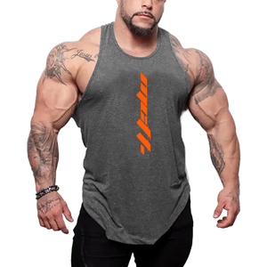 Débardeur de sport compressif pour homme, respirant, tricoté, pour la gym, la course et le cyclisme, séchage rapide, col montant, couleur unie - Product Image 3