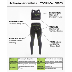 Conjunto de Sujetador Deportivo y Leggings de Compresión Personalizados para Hombre, Poliéster Reciclado, Cintura Alta, Ropa Deportiva Activa, OEM - Product Image 5