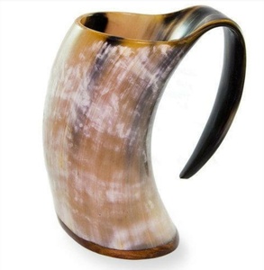 Taza para Beber Hecha a Mano con Cuerno de Búfalo, Diseño Rústico Natural, Pulida, Duradera, Artículo de Colección, Artesanía - Product Image 3