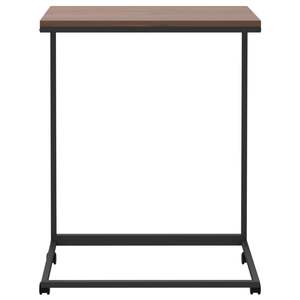 Mesa de centro de madera de ingeniería y hierro en negro y marrón con función de mesa auxiliar - Product Image 3