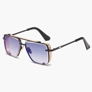 Gafas de Sol Punk de Metal Vintage de Doble Puente de Alta Calidad RTS, Novedad, Protección UV 2026 para Hombre y Mujer - Product Image 1
