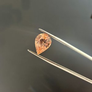 Lab Grown Pinkish peach Morganite Pear shape AAA Quality Loose Gemstone Price all shapes created corundum sapphire - Product Image 1