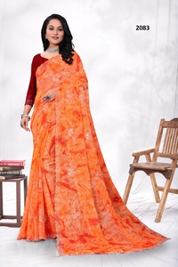 ชุดส่าหรีทรงปริซึมเสื้อเบลาส์สีตัดกันสำหรับงานลำดับสวารอฟสกี้และขอบแฟนซีสำหรับเสื้อผ้าอินเดียและปากีสถาน - Product Image 2