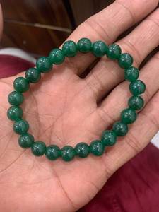 สร้อยข้อมือลูกปัดหินออนิกซ์สีเขียวธรรมชาติ-8 มม. ยืดได้ ใส่ได้ทั้งชายหญิง ของขวัญเครื่องประดับสำหรับงานหมั้นสุดโรแมนติก - Product Image 6