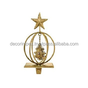 ต้นคริสต์มาสสีทองขนาดกลางแหวนกระดิ่งดาวเทศกาลคริสต์มาสวันหยุดบ้านสำนักงานแปลกใหม่ของตกแต่งโลหะ - Product Image 1
