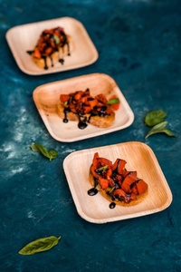 Eco Choice Areca Palm Square Biodegradable <b>Disposable</b> Food Service <b>Plates</b> Pack 25 Pieces Party Sweet Dessert <b>Plates</b> - Product Image 2