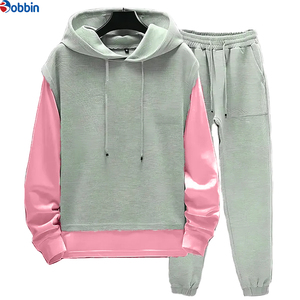 Trajes Deportivos para Hombre, Sudadera con Capucha de Bloques de Color, Manga Larga, Ropa Casual de Otoño con Cierre de Cordón y Bolsillos Laterales - Product Image 4
