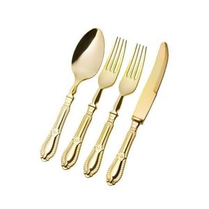 Ensemble de couverts contemporains en acier inoxydable de qualité supérieure, ustensiles durables pour la table, la cuisine, les restaurants et les hôtels. - Product Image 1