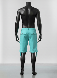 กางเกงขาสั้นคาร์โก้ผู้ชายสำหรับฤดูร้อน กางเกงขาสั้นคาร์โก้ลำลองสไตล์ไฮสตรีทเหนือเข่า ผ้าฝ้าย กางเกงขาสั้นซาฟารีสำหรับผู้ชาย - Product Image 2