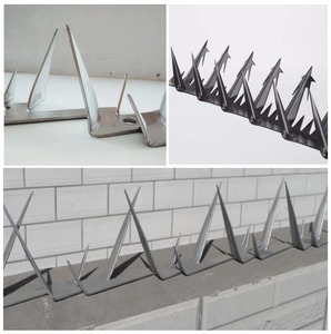 Pointes murales galvanisées de type rasoir, efficacité 1,25 m, taille M |   Barrière de sécurité anti-escalade pour murs de clôture, barrières de contrôle des animaux - Product Image 5