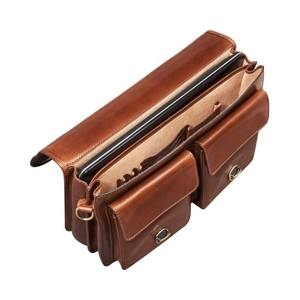 Maletín Mensajero para Portátil de Cuero Genuino Hecho a Mano para Negocios y Oficina, Bolsa de Cuero Marrón Premium, Logotipo Personalizado, Venta al Por Mayor - Product Image 3