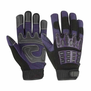 Gants de mécanicien en cuir synthétique avec paume en cuir PU numérique, dos en maille avec laminage, manchette en néoprène, logo personnalisé - Product Image 4