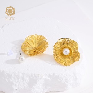 <span class=keywords><strong>Orecchini</strong></span> di Perle Semplici ed Eleganti Elfic Fashion, <span class=keywords><strong>Orecchini</strong></span> a Fiore in Metallo Versatili <span class=keywords><strong>e</strong></span> Personalizzati, Vendita all'Ingrosso - Product Image 5