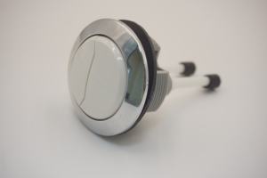 Bouton de chasse d'eau double rond pour toilettes deux pièces, chromé, en plastique ABS, écologique, design traditionnel, garantie 1 an - Product Image 5