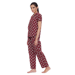 Pijamas de Manga Corta para Mujer, 100% Algodón, Transpirables, de Secado Rápido, con Cintura Elástica - Product Image 3