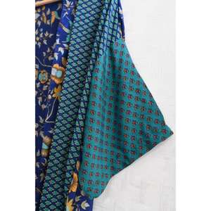Handmade Luxury Indian Silk Kimono <b>Robe</b> Short Printed <b>Women</b> Nightwear, Loungewear Bathrobe - Product Image 3