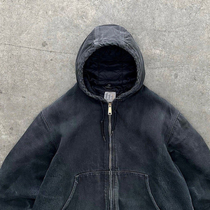 Custom Men Vintage Washed <b>Black</b> <b>Zip</b> Up <b>Hoodie</b> New Trendy Oversized Streetwear Casual Outerwear Distressed Fashion For Unisex - Product Image 2