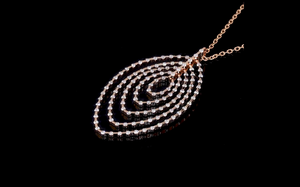 Colgante nupcial de diamante cultivado en laboratorio con diseño de hoja en espiral |   Joyería Fina Moderna y Elegante para Mujer |   Joyería Contemporánea para Uso Diario - Product Image 5