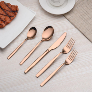 Ensemble de couverts modernes de luxe en acier inoxydable, finition miroir, cuillère, fourchette, couteau, vaisselle pour la maison, la cuisine, l'hôtel à prix avantageux - Product Image 1