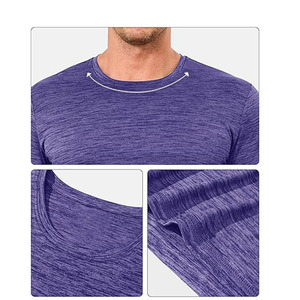 T-shirts de sport décontractés en polyester de haute qualité, personnalisables avec logo, pour hommes, vente en gros - Product Image 4