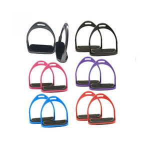 Solid Veterinary Riding Supplies Pair Horse Aluminum Safety Stirrups ARMANDIOUS INDUSTRY Model T4 49 Various Colors Anti-Slip - Product Image 3