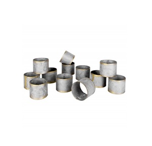 Brass Napkin Rings <b>Round</b> Classic Design Durable <b>Table</b> Decoration Wedding Party <b>Set</b> of <b>4</b> Elegant Zinc Alloy <b>Table</b> Decor Napkin - Product Image 3