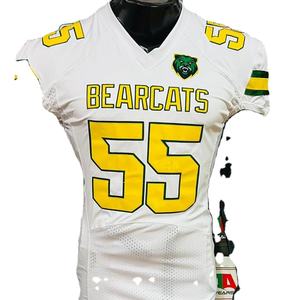 Uniforme de fútbol americano, aparejos transpirables, Sarga de cuero cromado de talla grande, bordado por sublimación, Jersey, pantalón, calcetines personalizables - Product Image 1