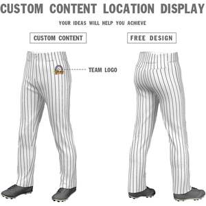 Pantalones de Béisbol Elásticos con Rayas Verticales para Hombre, Modelo 2025, Corte Holgado, Largo Completo, con Logotipo Personalizado, Ropa de Softbol - Product Image 5