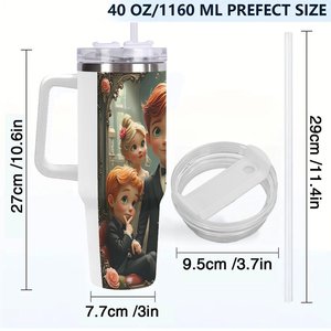 Custom Tumbler 40oz With Handle <b>For</b> Construction Field <b>Work</b> Teams - Product Image 4