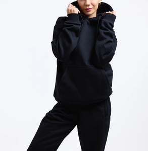 Sweat-shirt polaire à capuche pour femme, personnalisable avec logo, vente en gros, manches longues, épaules tombantes, respirant, coupe oversize, 100% Stonewashed - Product Image 4