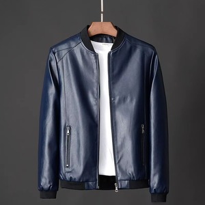 Best Quality Men's Genuine <b>Leather</b> <b>Jacket</b> for Fall and <b>Winter</b> High Street Style Plain Dyed - Product Image 3