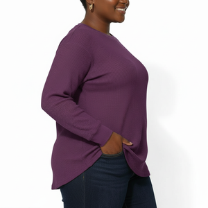 Camisetas Térmicas de Manga Larga para Hombre, Tejido Waffle Personalizado, Mezcla de Algodón, Suaves, Lisas, para Hombre y Mujer - Product Image 3