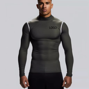 Chemise de compression à manches longues pour homme, personnalisée 2021, respirante, en spandex, séchage rapide, vêtements de fitness MMA, vêtements de mode - Product Image 2