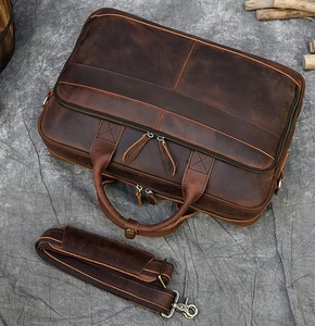 Sac messager en cuir, abordable, vintage, pour homme, avec compartiment pour ordinateur portable, pour usage professionnel - Product Image 5