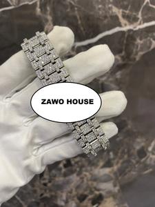 Reloj Mecánico ZAWO HOUSE, Completamente Cubierto de Diamantes Moissanite VVS1, de Lujo, en Acero Inoxidable, con Movimiento Japonés Automático - Product Image 3