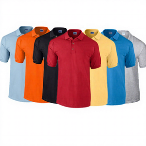 Polo à manches courtes pour homme 100% coton, couleur unie, respirant, coupe classique, décontracté, avec logo imprimé sur le devant - Product Image 2