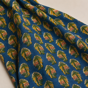 Hand Block Printed Cotton Fabric <b>Set</b> Floral Leaf Pattern Dress Material Soft Breathable Cloth for Kurta <b>Sewing</b> Home Decor - Product Image 3