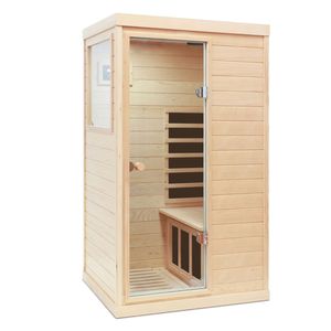 Sauna Interna Monoposto in Legno di Hemlock con Porta a Infrarossi Lontani sul Lato Sinistro - Product Image 2