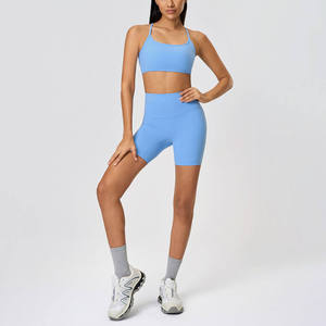 Ensemble de survêtements sportifs sur mesure pour femmes, avec leggings taille haute antichoc, décontracté, respirant, pour yoga, gym et fitness - Product Image 3