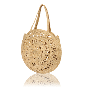Sac fourre-tout d'été en jute écologique avec logo personnalisé, sac à bandoulière pour la plage et les fêtes, taille personnalisée, vente en gros - Product Image 2