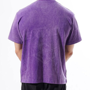 Vente en gros de t-shirts pour hommes à la mode, effet délavé, haute qualité, faible MOQ, t-shirt délavé pour hommes - Product Image 2