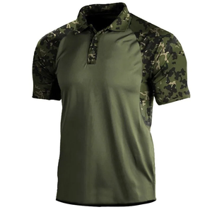 Summer Print Polo <b>Shirts</b> Men Fashion Camouflage <b>Patchwork</b> Short Sleeve Polos Outdoor Sports Fitness Tops Men's Breathable Tees - Product Image 5
